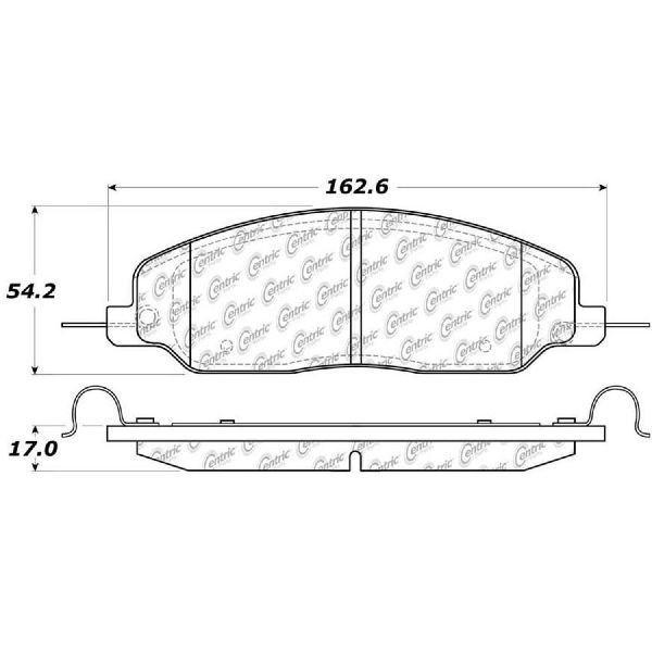 Disc Brake Pad Set - Front for 2005-2010 Ford Mustang (Centric 301.10810)