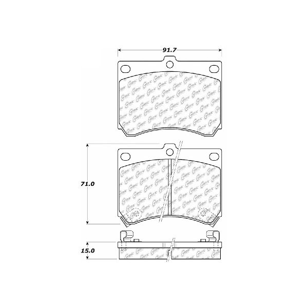 Disc Brake Pad Set - Front for 1990-1998 Mazda Protege (Centric 301.04730)