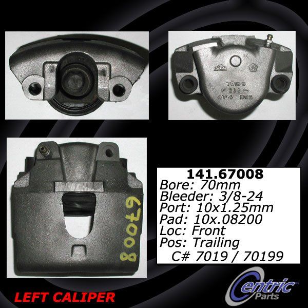 Disc Brake Caliper - Front Left for 2000-2002 Dodge Durango (Centric 141.67008)