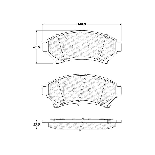 Disc Brake Pad Set - Front for 1997-2002 Cadillac Eldorado (Centric 301.06990)