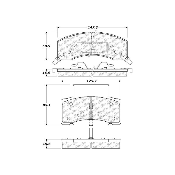 Disc Brake Pad Set - Front for 1996-1998 Dodge Ram 3500 Van (Centric 105.04590)