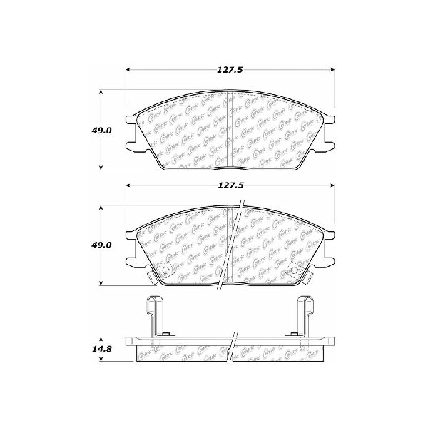 Disc Brake Pad Set - Front for 1988-1994 Hyundai Excel (Centric 105.04400)