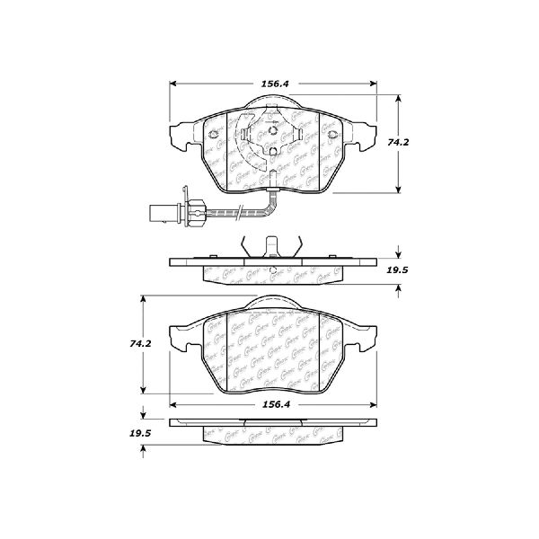 Disc Brake Pad Set - Front for 1998-2006 Audi A6 (Centric 301.08400)