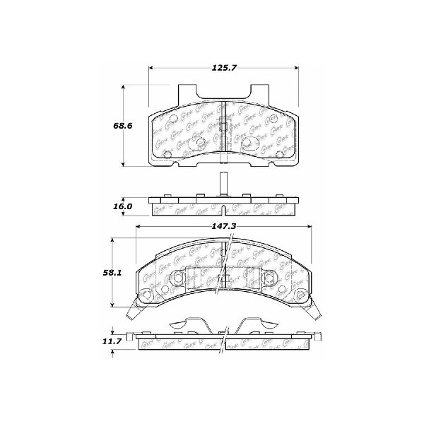 Disc Brake Pad Set - Front for 1990-1996 Buick Century (Centric 300.02150)