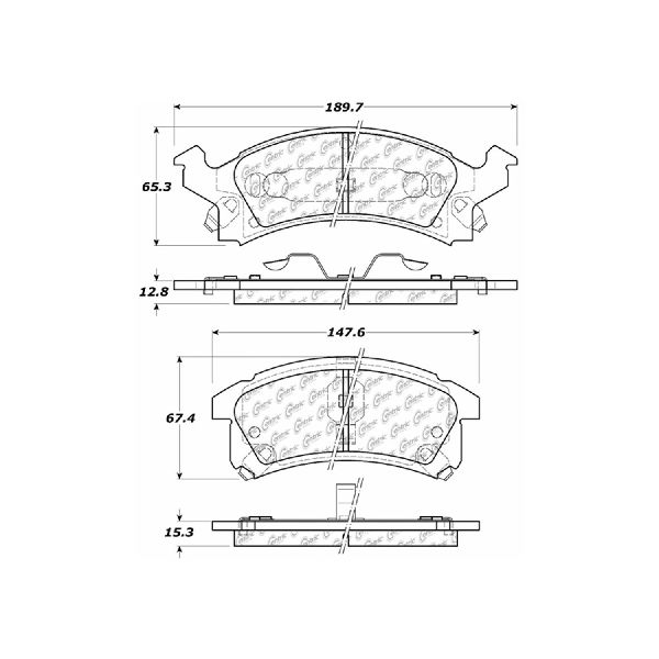 Disc Brake Pad Set - Front for 1992-2005 Chevrolet Cavalier (Centric 301.05060)
