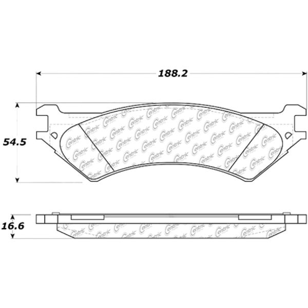 Disc Brake Pad Set - Rear for 2007 Ford E-150 Econoline (Centric 300.08020)