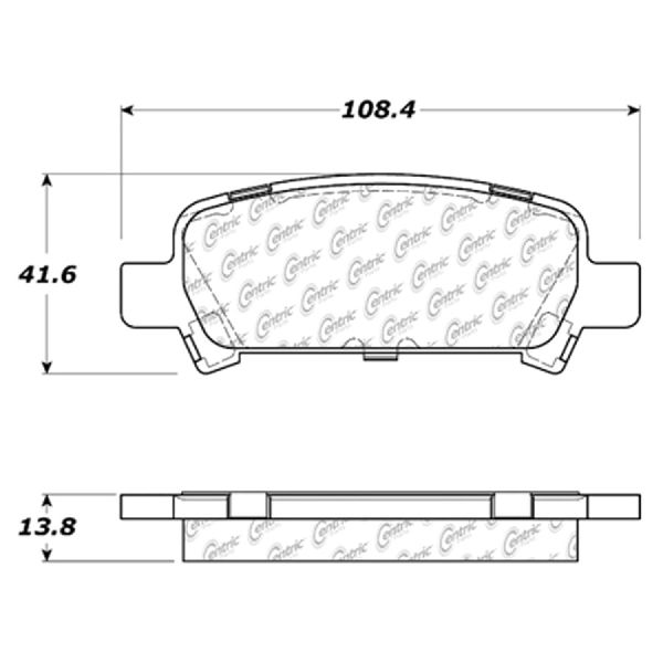 Disc Brake Pad Set - Rear for 2000-2009 Subaru Legacy (Centric 103.07700)