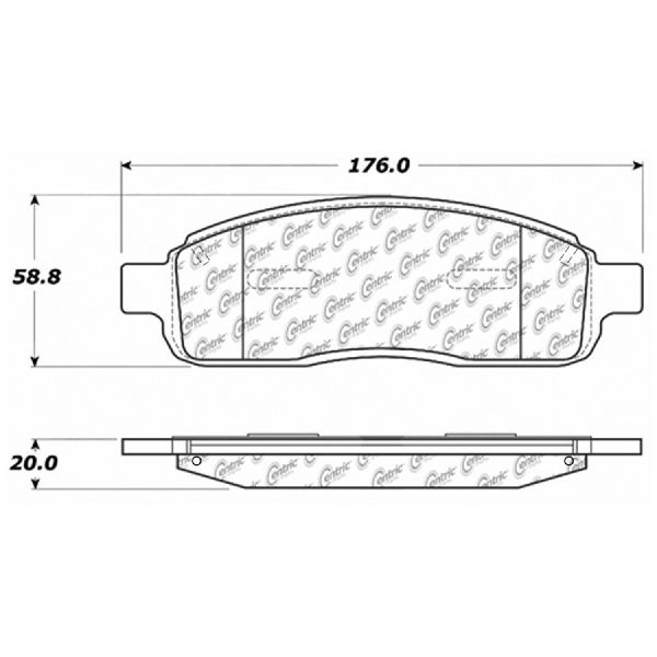 Disc Brake Pad Set - Front for 2003-2009 Ford Lobo (Centric 105.10110)