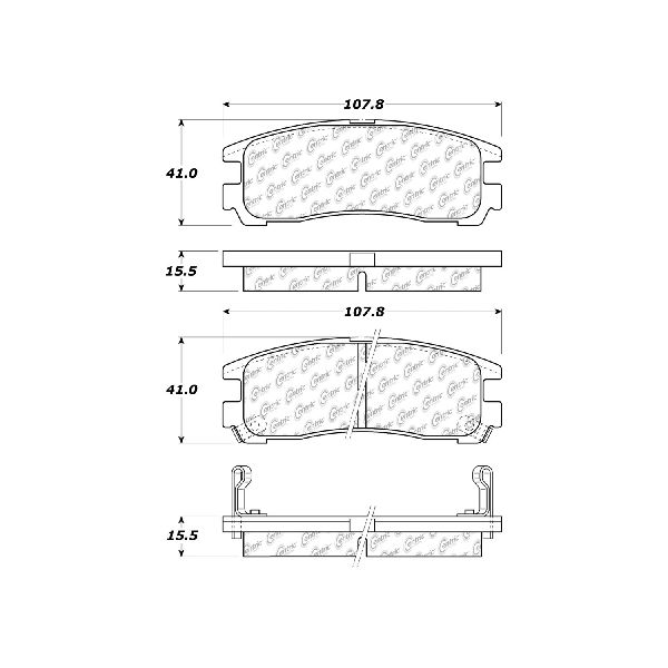 Disc Brake Pad Set - Rear for 1995-2000 Dodge Avenger (Centric 301.03830)