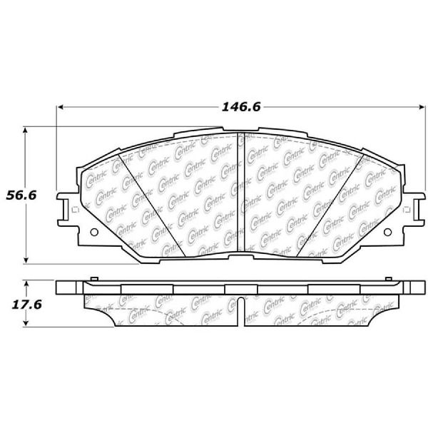 Disc Brake Pad Set - Front for 2011-2016 Scion tC (Centric 301.12110)