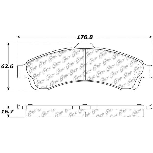 Disc Brake Pad Set - Front for 2004-2005 Buick Rainier (Centric 105.08820)