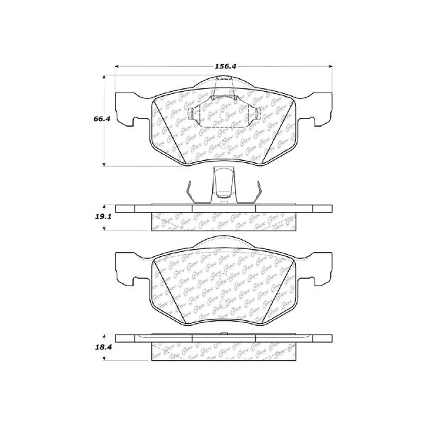Disc Brake Pad Set - Front for 2005-2007 Mercury Mariner (Centric 103.08430)