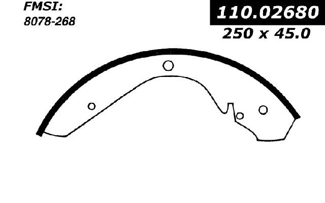 Centric Drum Brake Shoe  Rear 