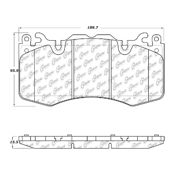 Disc Brake Pad Set - Front for 2010-2022 Land Rover Range Rover (Centric 104.14260)