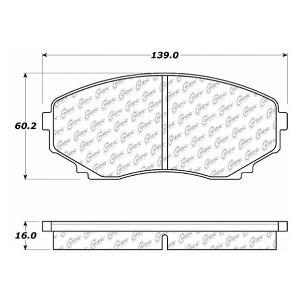 Disc Brake Pad Set - Front for 1992-2006 Mazda MPV (Centric 301.05510)