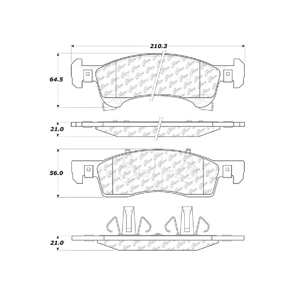 Disc Brake Pad Set - Front for 2002-2006 Lincoln Navigator (Centric 301.09340)