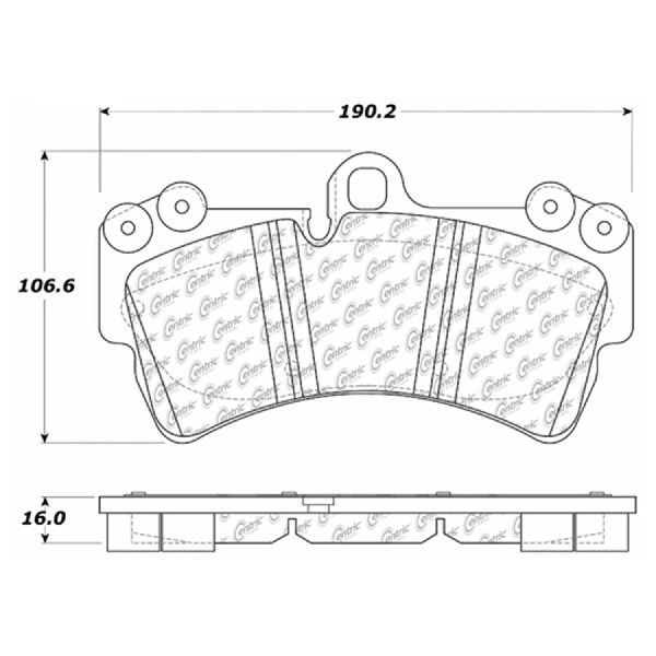 Disc Brake Pad Set - Front for 2007-2015 Audi Q7 (Centric 104.09770)