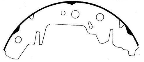 Drum Brake Shoe - Rear for 1996-2007 Dodge Caravan (Centric 111.07140)