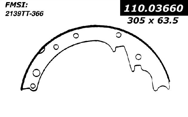 Drum Brake Shoe - Rear for 1971-1976 Cadillac DeVille (Centric 111.03660)