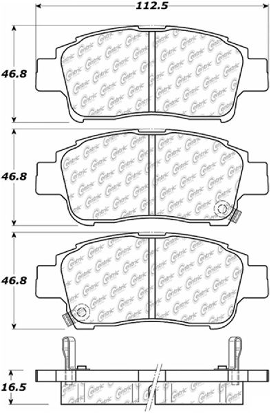 Disc Brake Pad Set - Front for 2000 Toyota Echo (Centric 105.08310)