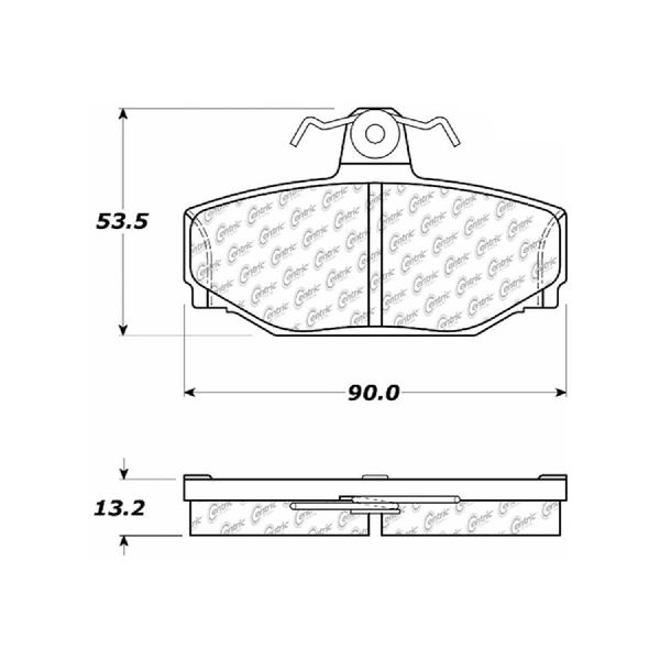 Disc Brake Pad Set - Rear for 1997-1998 Volvo S90 (Centric 103.03910)