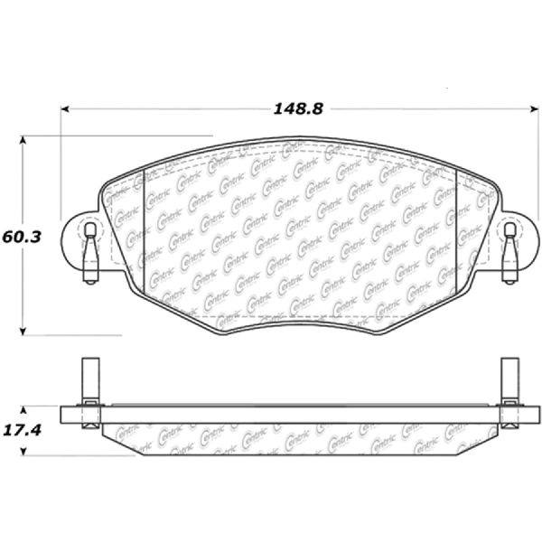 Disc Brake Pad Set - Front for 2001-2007 Ford Mondeo (Centric 301.09100)