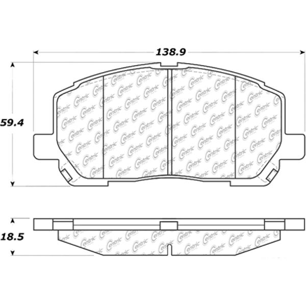Disc Brake Pad Set - Front for 2001-2007 Toyota Highlander (Centric 105.08840)