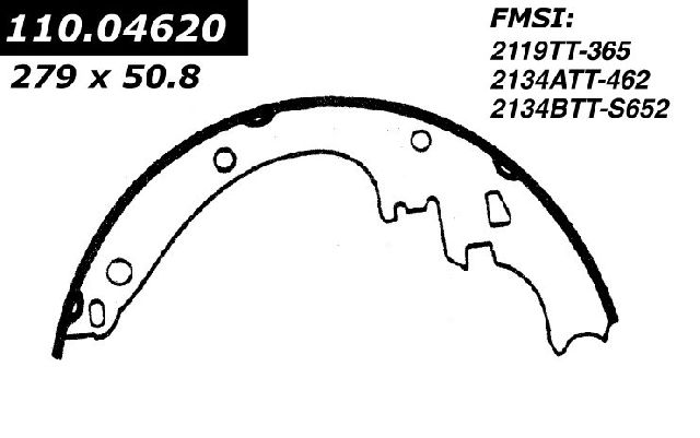 Drum Brake Shoe - Rear for 1977-1992 Oldsmobile Custom Cruiser (Centric 112.04620)