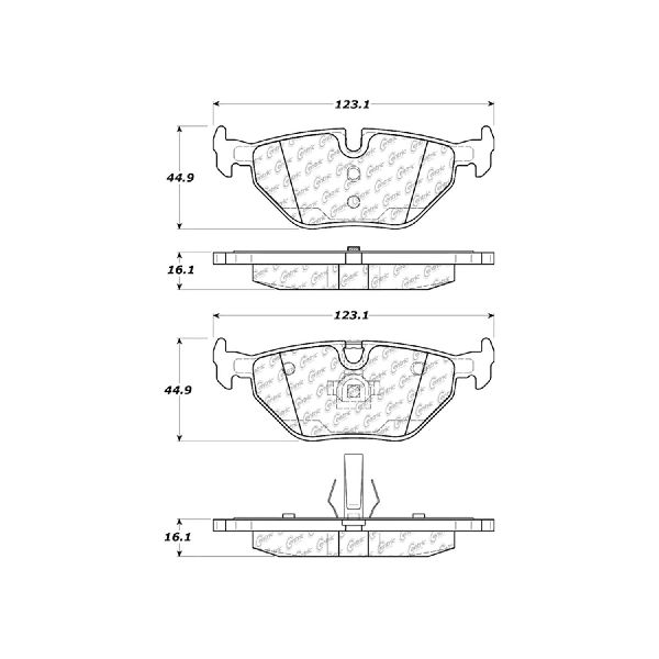 Disc Brake Pad Set - Rear for 1998-2000 BMW 323i (Centric 301.06920)