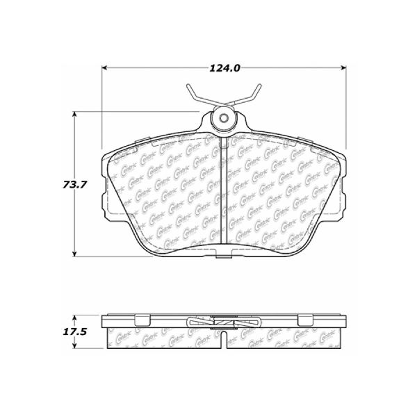 Disc Brake Pad Set - Front for 1996-1997 Mercury Cougar (Centric 301.05980)