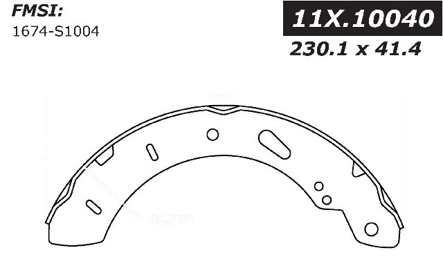 Drum Brake Shoe - Rear for 2012-2018 Ford Focus (Centric 111.10040)