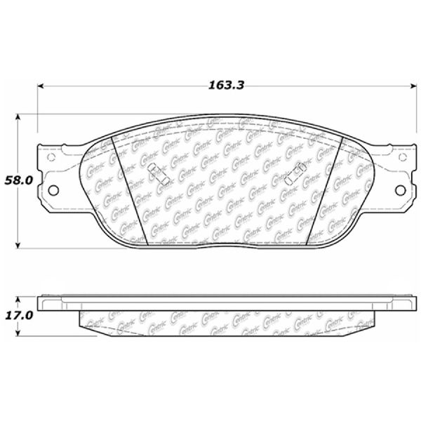 Disc Brake Pad Set - Front for 2002-2005 Ford Thunderbird (Centric 103.08050)