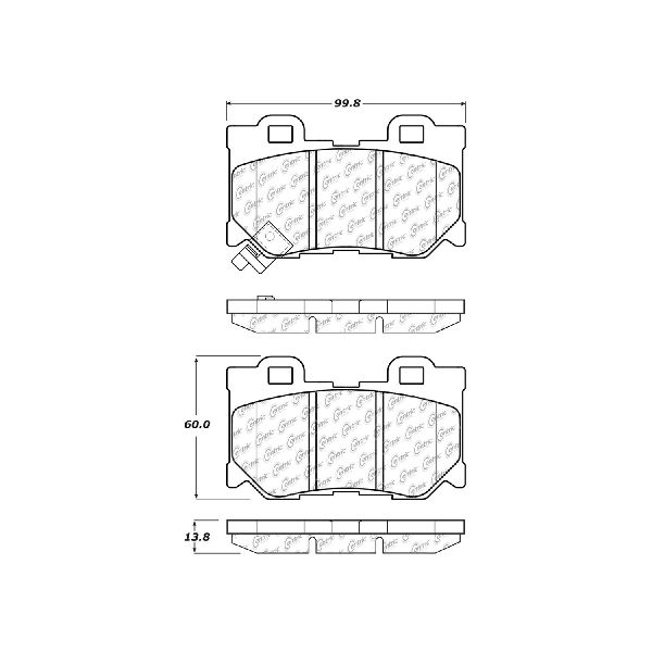 Disc Brake Pad Set - Rear for 2011-2013 INFINITI M56 (Centric 105.13470)