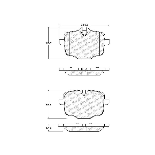 Disc Brake Pad Set - Rear for 2011-2013 BMW 535i (Centric 105.14690)