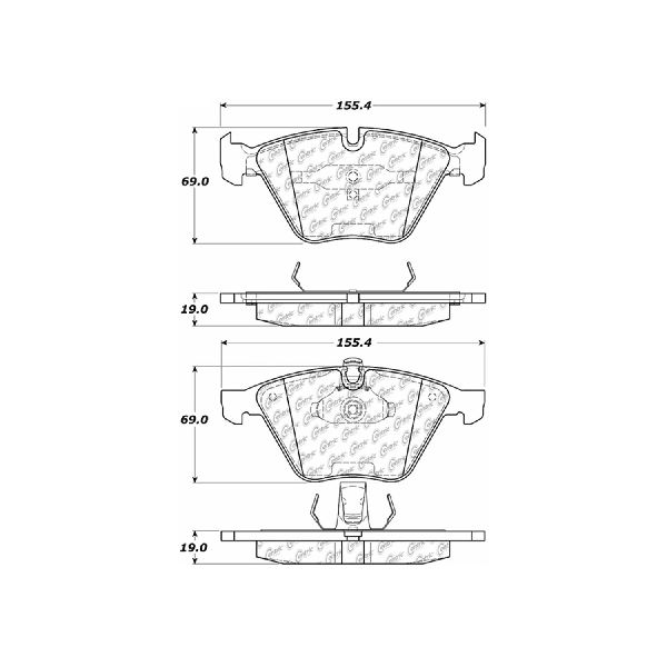 Disc Brake Pad Set - Front for 2002-2005 BMW 745i (Centric 301.09180)