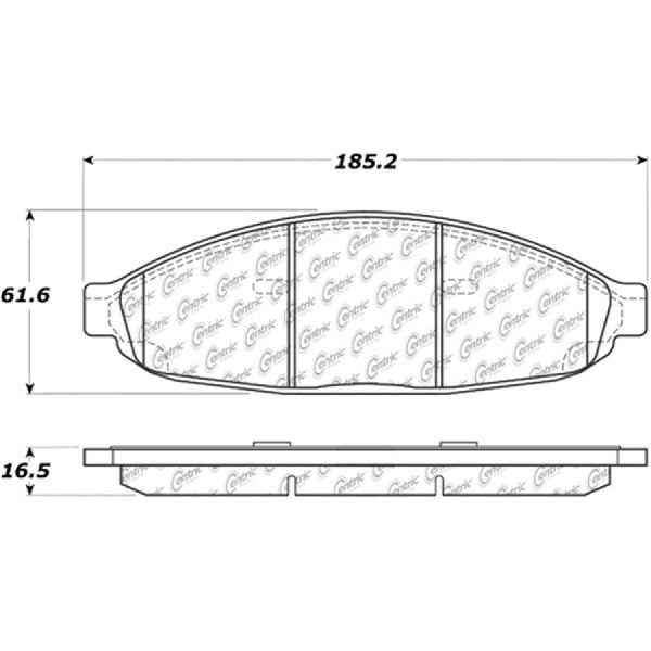 Disc Brake Pad Set - Front for 2004-2008 Chrysler Pacifica (Centric 103.09970)