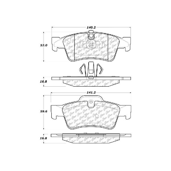 Disc Brake Pad Set - Rear for 2008-2011 Mercedes-Benz ML550 (Centric 300.11220)