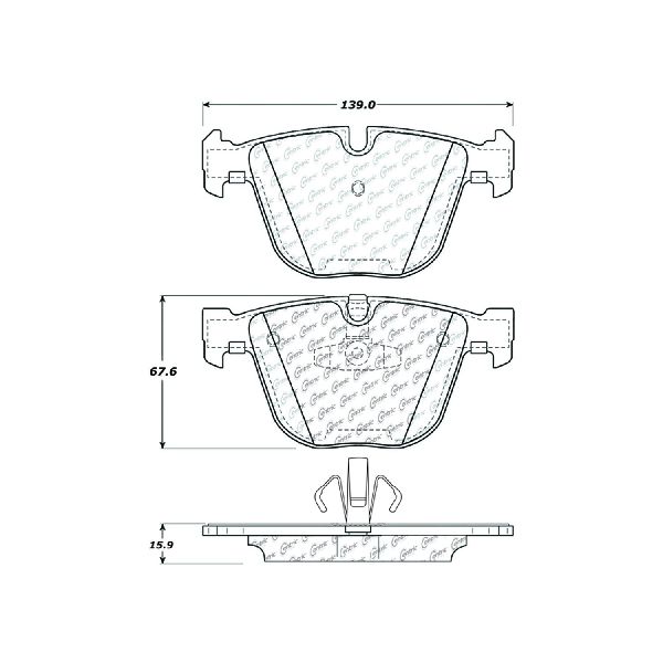 Disc Brake Pad Set - Rear for 2013-2015 BMW ActiveHybrid 7 (Centric 104.09191)