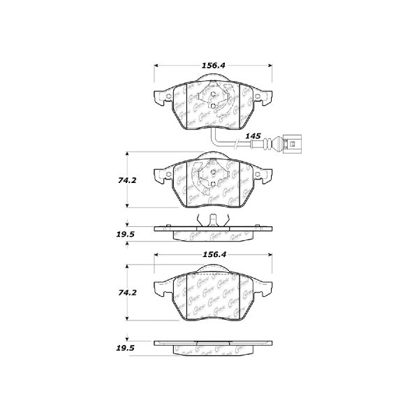 Disc Brake Pad Set - Front for 1999-2007 Audi TT (Centric 301.06871)