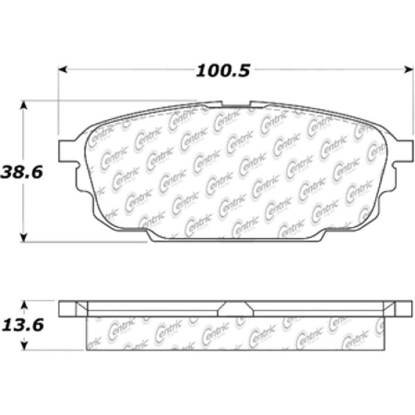 Disc Brake Pad Set - Rear for 2002-2003 Mazda Protege5 (Centric 103.08920)
