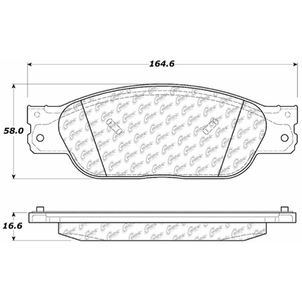 Disc Brake Pad Set - Front for 2003-2005 Jaguar S-Type (Centric 104.09330)