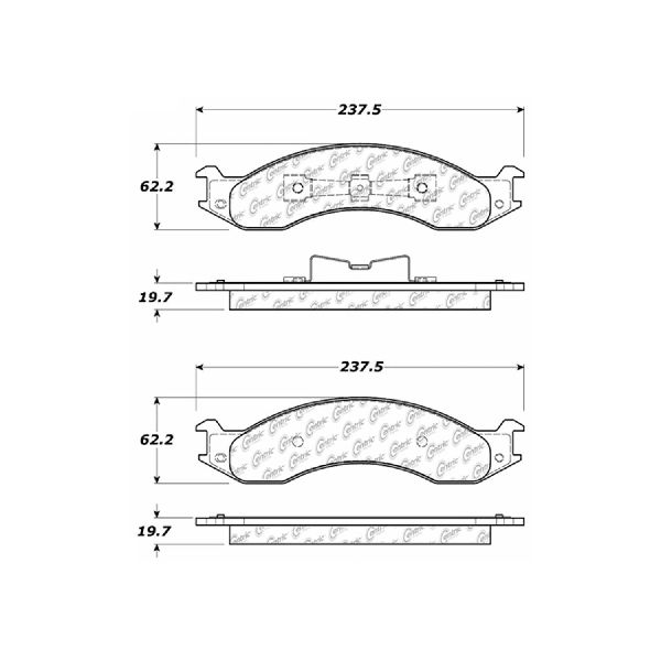 Disc Brake Pad Set - Front for 1992-1994 Ford E-250 Econoline (Centric 106.05570)