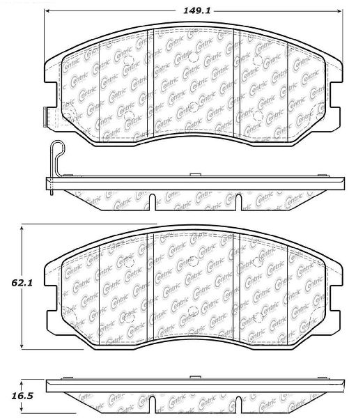Disc Brake Pad Set - Front for 2008-2015 Chevrolet Captiva Sport (Centric 105.12640)