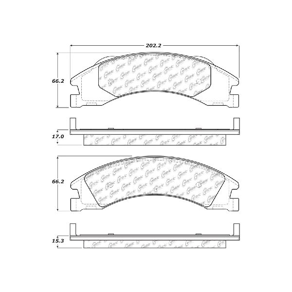 Disc Brake Pad Set - Rear for 2008 Ford E-150 Econoline (Centric 300.13290)