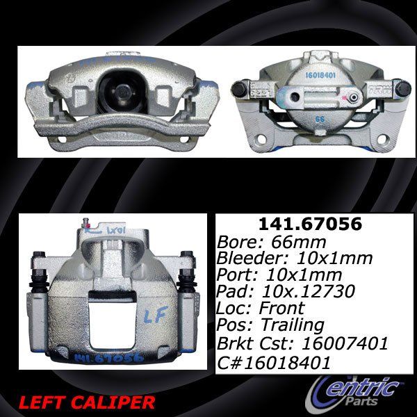 Disc Brake Caliper - Front Left for 2007-2011 Dodge Nitro (Centric 141.67056)