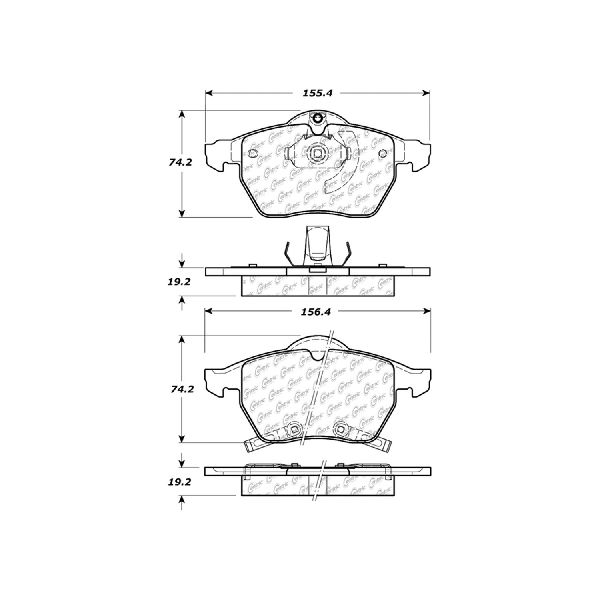 Disc Brake Pad Set - Front for 1997-1998 Saab 900 (Centric 301.08190)