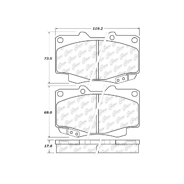 Disc Brake Pad Set - Front for 1996-2002 Toyota 4Runner (Centric 105.04360)