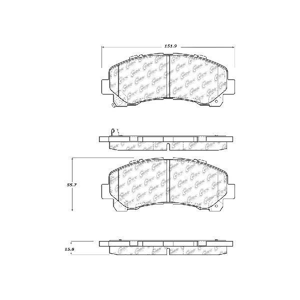 Disc Brake Pad Set - Front for 2016 Chevrolet S10 (Centric 102.16770)