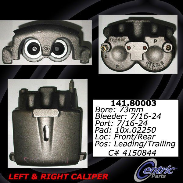 Disc Brake Caliper - Front Left, Front Right, Rear Left, Rear Right for 1988-1990 Chevrolet C60 (Centric 141.80003)