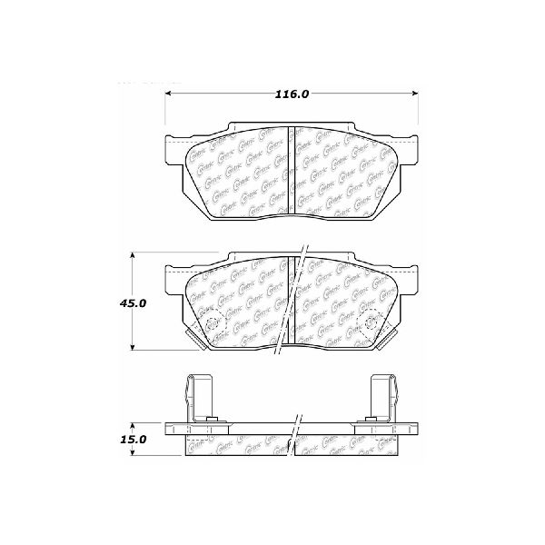 Disc Brake Pad Set - Front for 2001-2006 Honda Insight (Centric 104.02560)